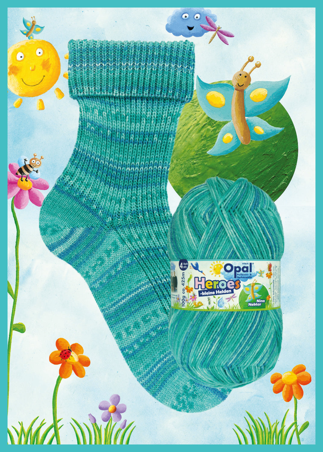 Opal Sockenwolle Heroes - kleine Helden 800g Sortiment - Sparpackung