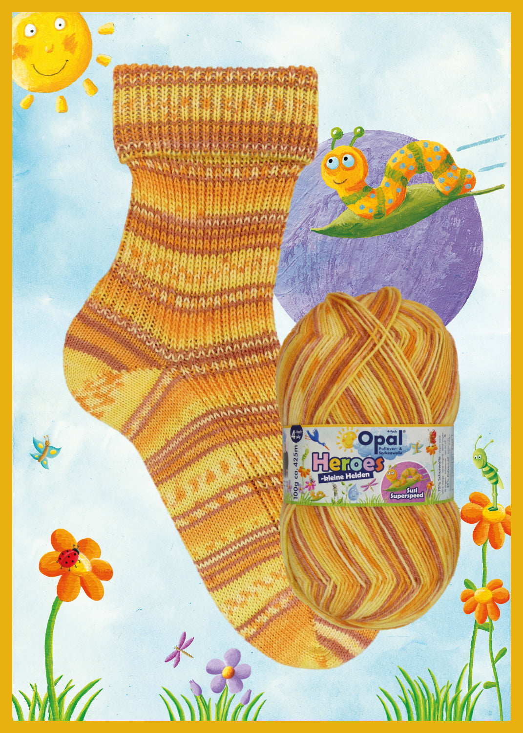Opal Sockenwolle Heroes - kleine Helden 800g Sortiment - Sparpackung