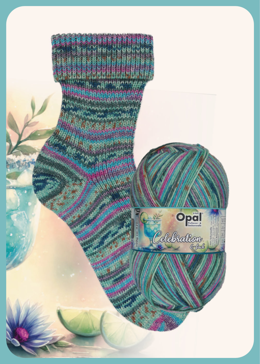 Opal Celebration 6-fach Sockenwolle