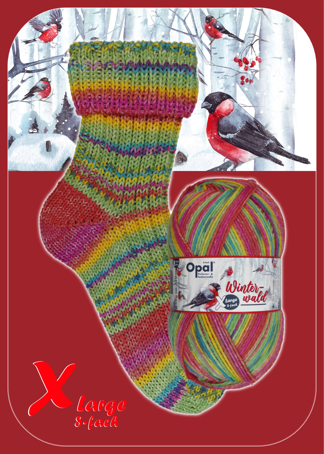 Opal X-Large 8-fach Winterwald Sockenwolle
