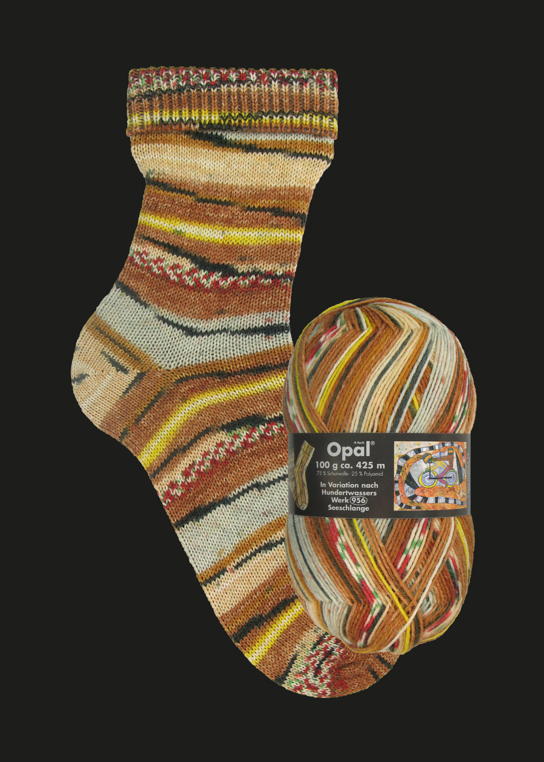 Opal Sockenwolle - Variation nach Hundertwasser alle Sortimente