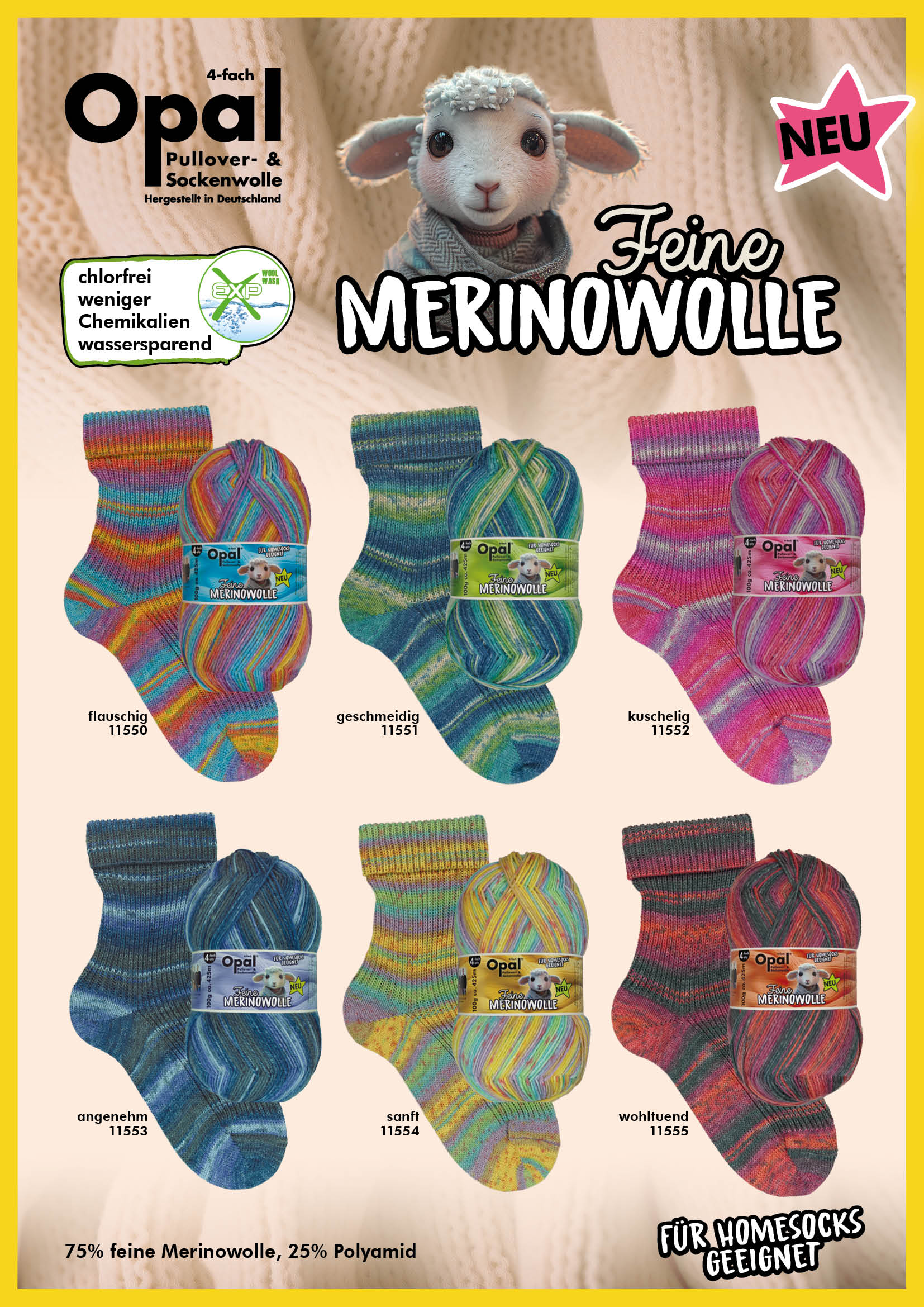 Opal Feine Merinowolle