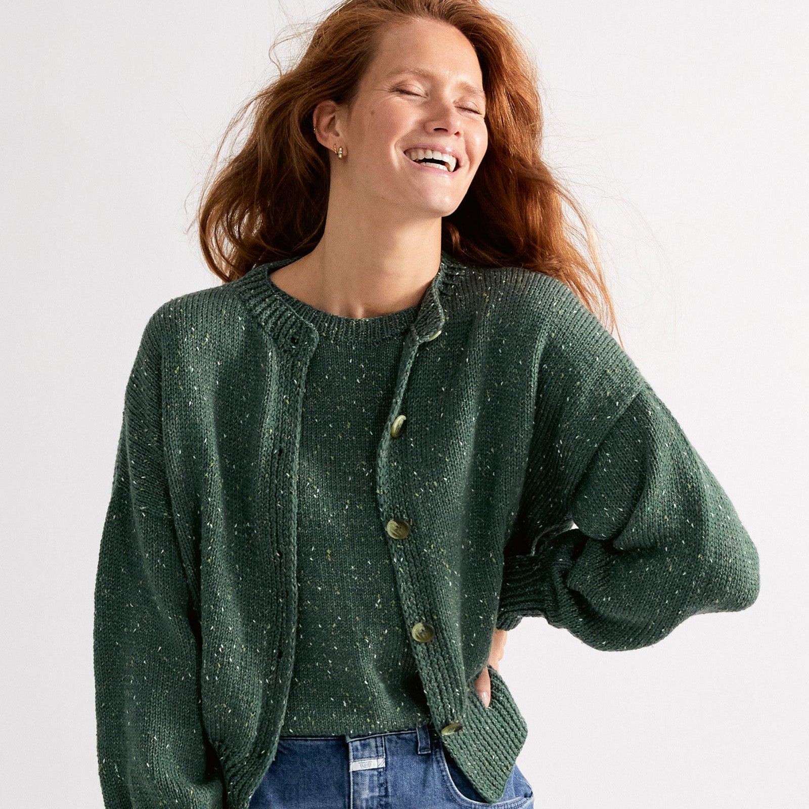 CARDIGAN GERDA IV · Cool Wool Big Dots