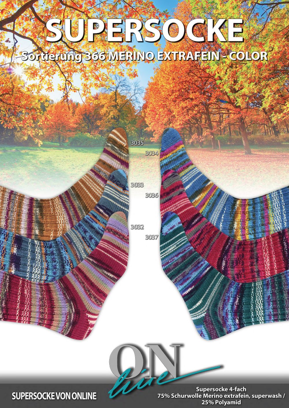 Supersocke Merino extrafein Sortiment 366