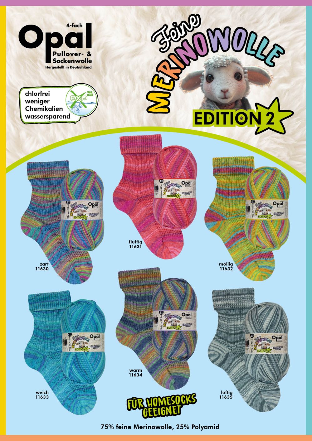Opal feine Merinowolle Edition 2