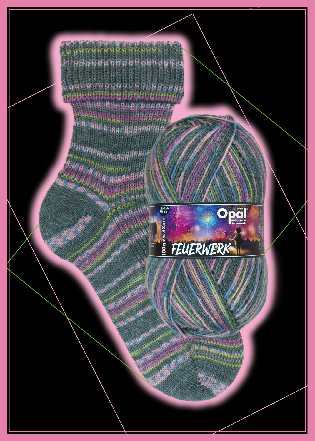Opal Sockenwolle Feuerwerk