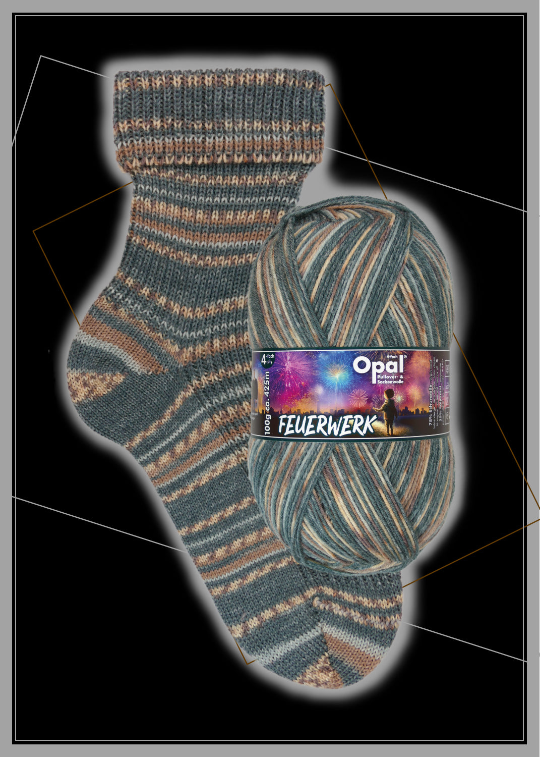 Opal Sockenwolle Feuerwerk Sortiment 800g