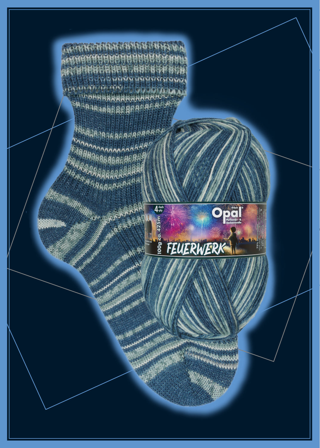 Opal Sockenwolle Feuerwerk Sortiment 800g