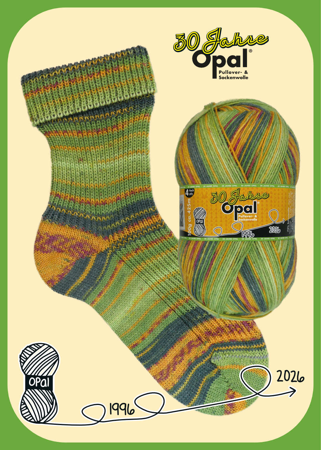 Opa Sockenwollel 30 Jahre ( Sortiment mit 800g)