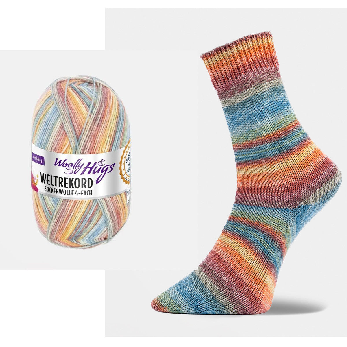 Woolly Hugs Weltrekord Sockenwolle