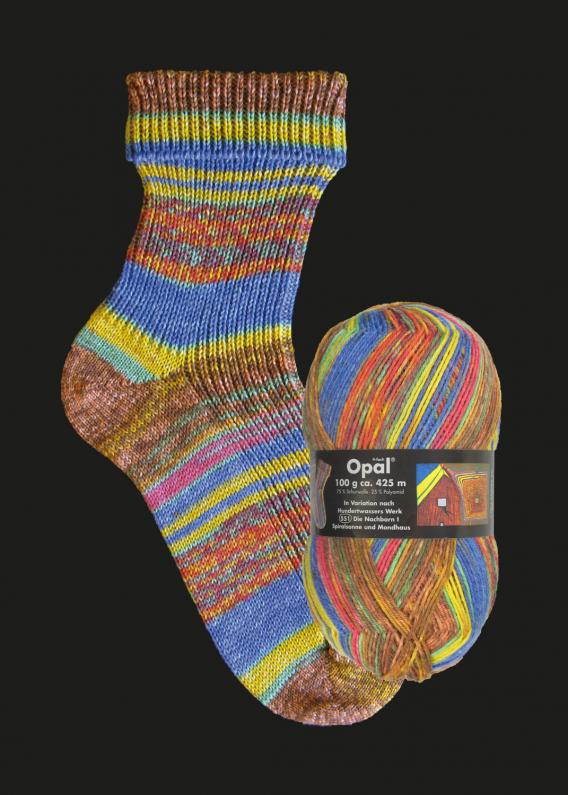 Opal Sockenwolle -  Variation nach Hundertwasser alle Sortimente
