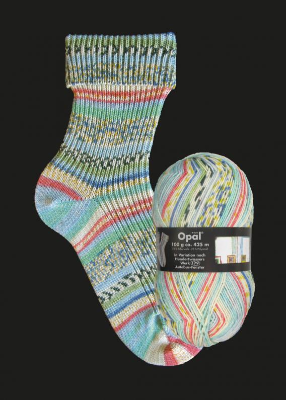 Opal Sockenwolle -  Variation nach Hundertwasser alle Sortimente