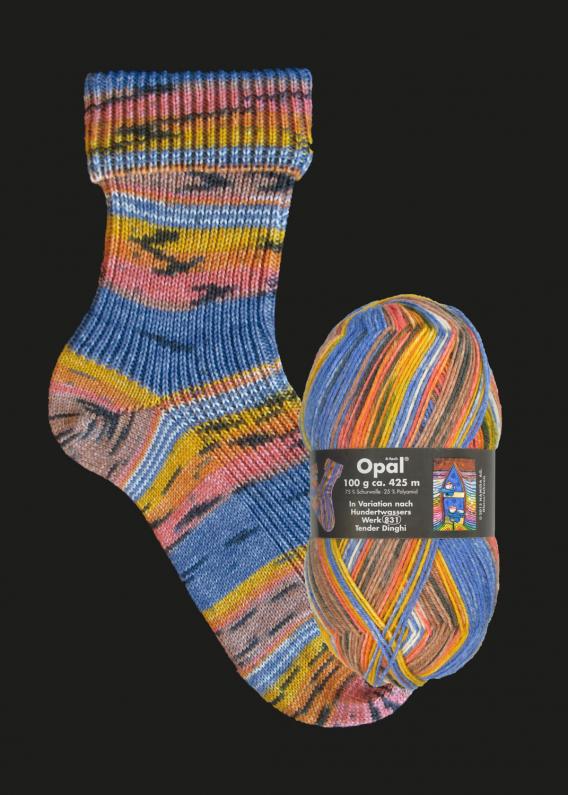 Opal Sockenwolle -  Variation nach Hundertwasser alle Sortimente