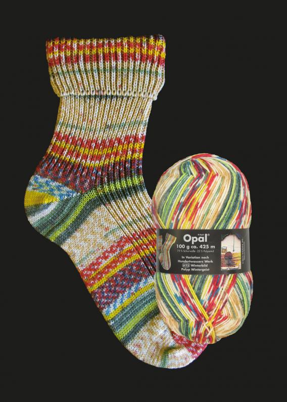 Opal Sockenwolle -  Variation nach Hundertwasser alle Sortimente