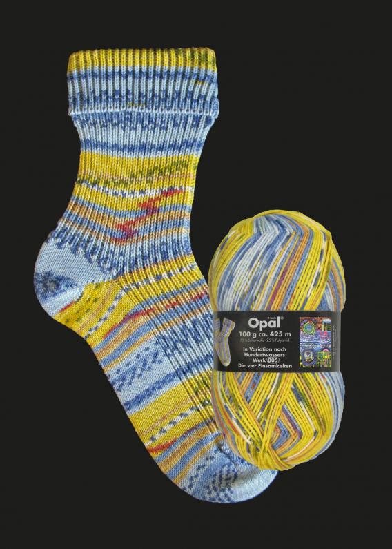 Opal Sockenwolle -  Variation nach Hundertwasser alle Sortimente