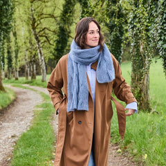 SCHAL MIT ZOPF-PATENTMUSTER LANDLUST KIDMOHAIR