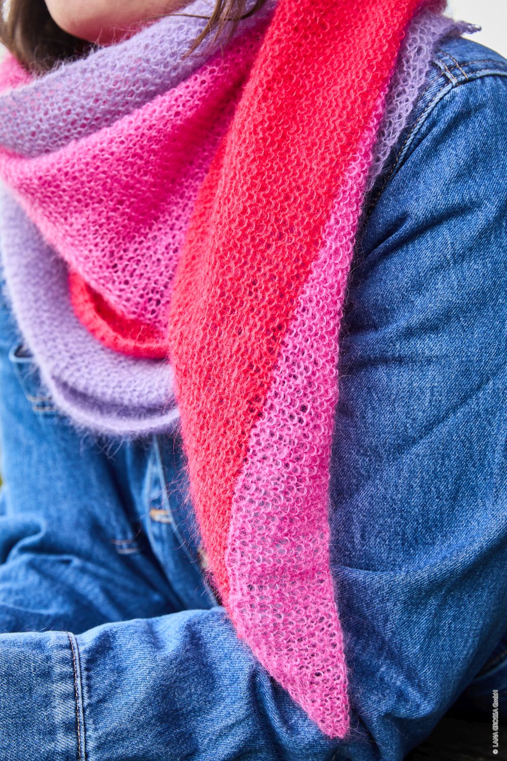 ASYMMETRISCHES DREIECKSTUCH LANDLUST KIDMOHAIR