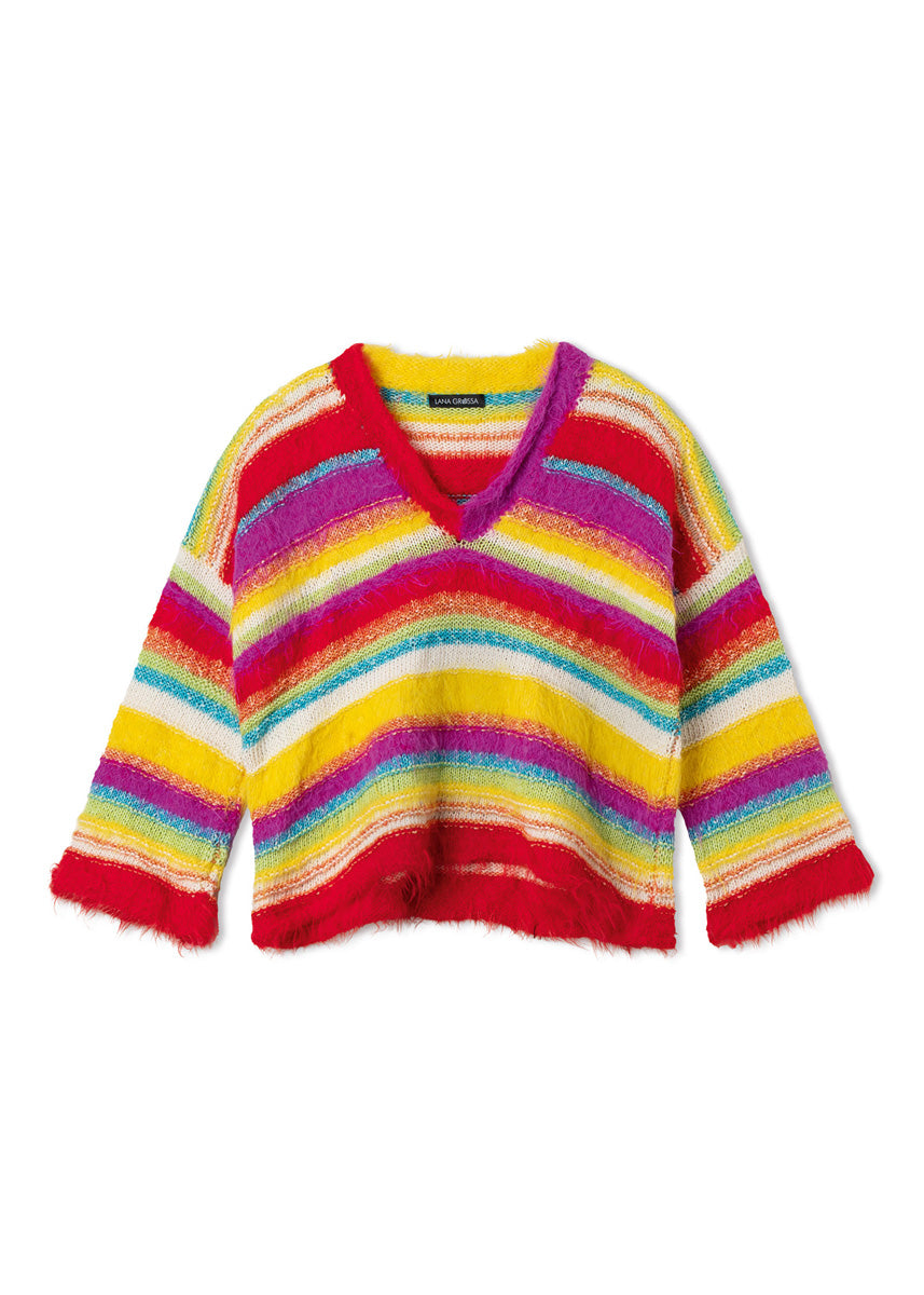 V-PULLOVER MIT STREIFEN Basta, Bottoni & Summer Softness