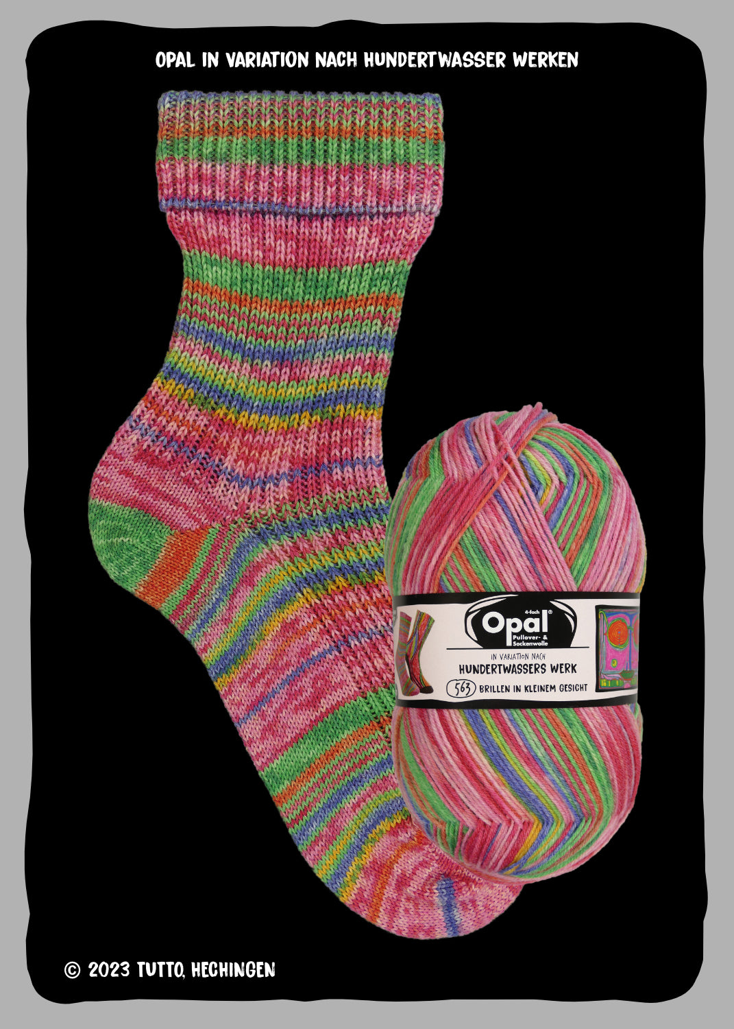 Opal Sockenwolle -  Variation nach Hundertwasser alle Sortimente