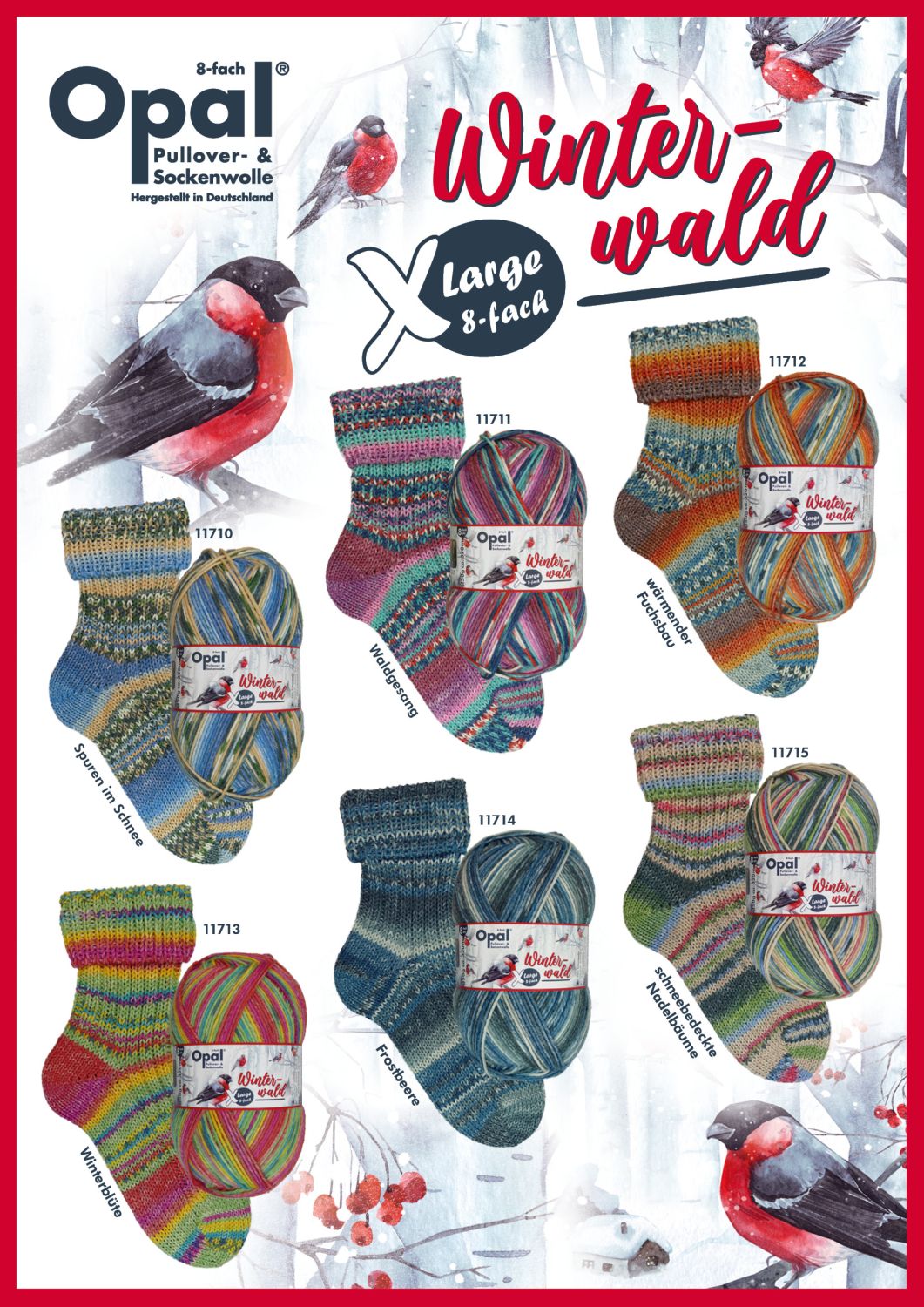 Opal X-Large 8-fach Winterwald Sockenwolle
